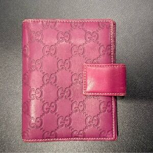Gucci GG Monogram Leather Notebook Agenda